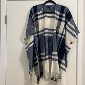Madison Lily XL Blue Plaid Wrap